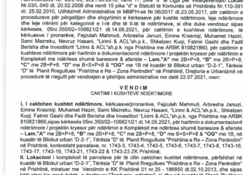 Dokument Eskluziv: prokurori  Blerim Isufaj, drejtori i Byrosë Sami Mazreku, këshilltari Venhar Hana, kirurgu Sejdi Mahmuti pronarë në 3 hektarëshin e sekuestruar