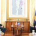 Kryetari Konjufca priti në takim ambasadorin britanik, Jonathan Hargreaves dhe ambasadoren  e re të Holandës, Karin Boven në takime të ndara