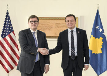 Kryeministri Kurti mirëpriti Ndihmës Sekretarin për Çështjet Evropiane dhe Euroaziatike të Departamentit të Shtetit amerikan, O’Brien