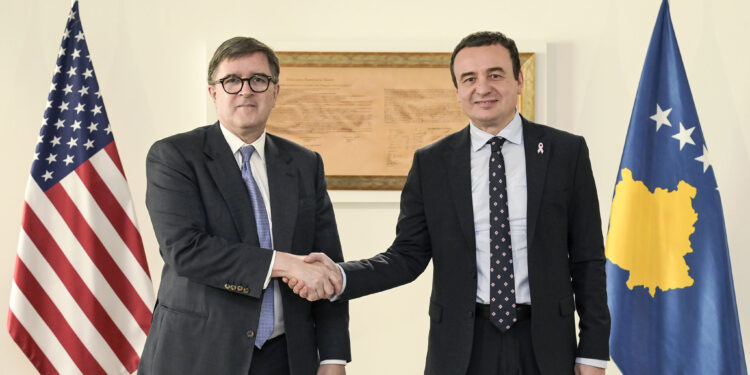 Kryeministri Kurti mirëpriti Ndihmës Sekretarin për Çështjet Evropiane dhe Euroaziatike të Departamentit të Shtetit amerikan, O’Brien