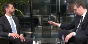 ‘Jemi të hapur për kompromis’: Djali i Trump intervistë me Vučić, flasin për Kosovën dhe bombardimet e NATO-s