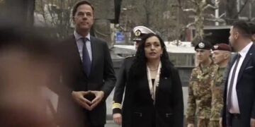 Presidentja Vjosa Osmani ka pritur në takim Sekretarin e Përgjithshëm të NATO-s, Mark Rutte, shkruan Periskopi.