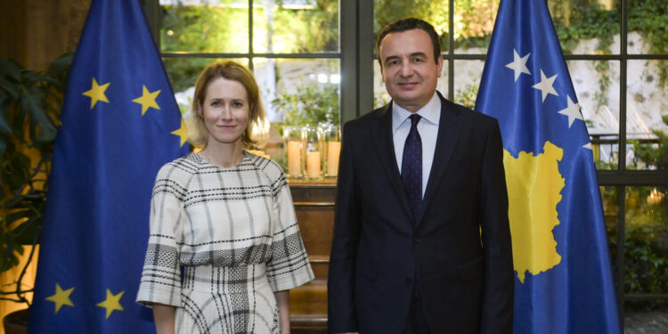 Kryeministri Kurti pret në një darkë pune Përfaqësuesen e Lartë të BE-së, Kaja Kallas: Diskutuan për masat, reformat dhe dialogun me Serbinë