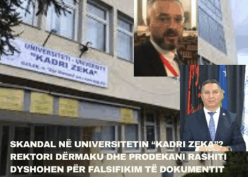 Skandal në Universitetin “Kadri Zeka”? Rektori Dërmaku dhe prodekani Rashiti dyshohen për falsifikim të dokumentit zyrtar