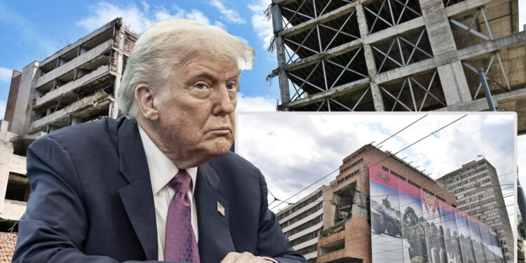 Në zemër të Beogradit: Trampi ndërton ku NATO bombardoi