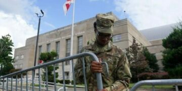 Trupat e Gardës Kombëtare shfaqen në Uashington DC