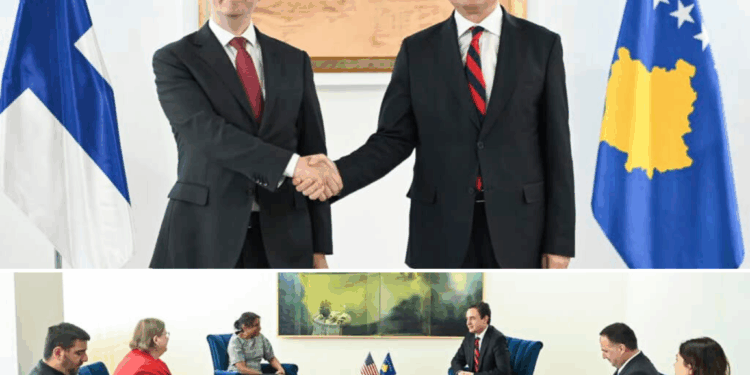 Kurti në takime lamtumirëse me përfaqësues diplomatikë të SHBA-së dhe Finlandës: Mirënjohje për bashkëpunimin dhe përkushtimin ndaj Kosovës