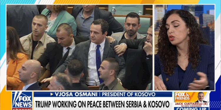 Derisa Osmani lavdëronte Trump, Fox News shfaqi rrahjen në Kuvend