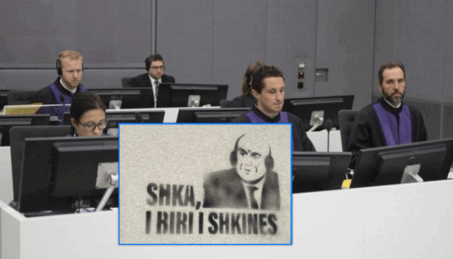 Skandaloze: Edhe një vit pas Haga merret me grafite për të kërkuar vazhdimin e paraburgimit ndaj Thaçit