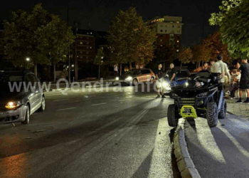 Aksident mes një motori dhe një veture pranë Postës së Vogël në Breg të Diellit