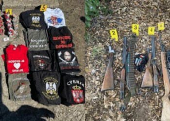 Policia e Kosovës zbulon armë dhe materiale me simbole nacionaliste serbe në veri