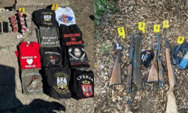 Policia e Kosovës zbulon armë dhe materiale me simbole nacionaliste serbe në veri