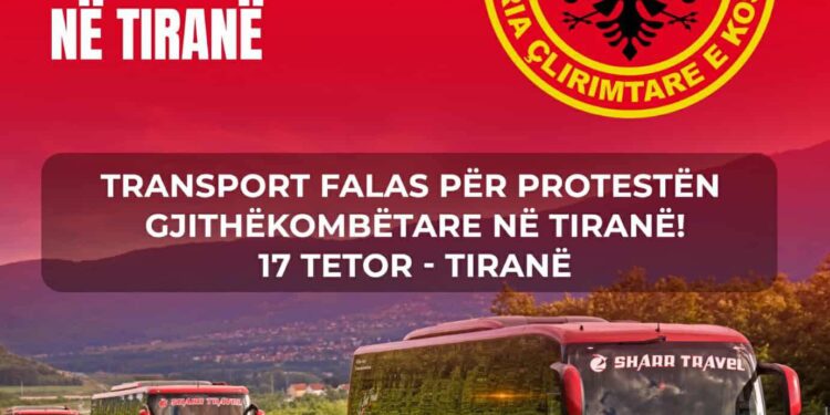 “Sharr Travel” ofron transport falas nga Prishtina në Tiranë për protestën në mbështetje të ish-krerëve të UÇK-së