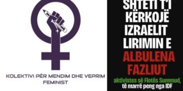 Kolektivi për Mendim dhe Veprim Feminist reagon për ndalimin e aktivistes shqiptare nga IDF: Kërkohet lirimi i menjëhershëm