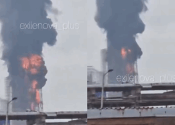 Përfshihet nga flakët kompleksi i madh i naftës pranë Shën Petersburgut