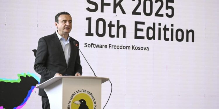 Albin Kurti në “Software Freedom Kosova 2025”: Teknologjia e hapur si motor i zhvillimit digjital dhe shoqëror