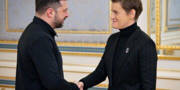 Zelensky pret kryetaren e Kuvendit të Serbisë, Ana Bërnabiq