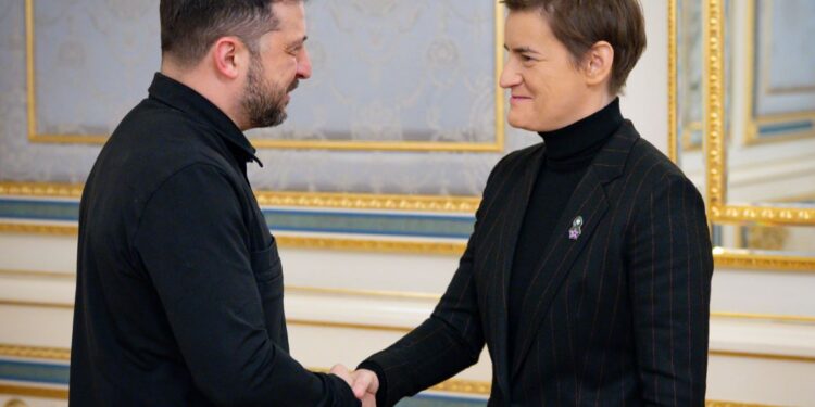 Zelensky pret kryetaren e Kuvendit të Serbisë, Ana Bërnabiq