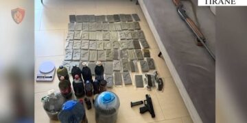 “Labirinti”: Policia shkatërron rrjetin e drogës në Tiranë – 44 persona të identifikuar, sekuestrim droge, armësh dhe 118 mijë euro të vjedhura