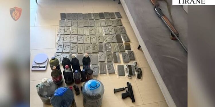 “Labirinti”: Policia shkatërron rrjetin e drogës në Tiranë – 44 persona të identifikuar, sekuestrim droge, armësh dhe 118 mijë euro të vjedhura