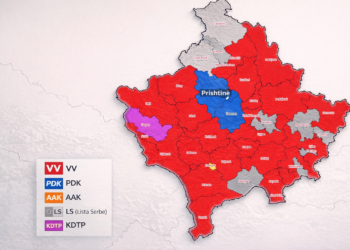 VV fiton pothuajse gjithë Kosovën: Ja komunat ku triumfoi Vetëvendosje dhe bastionet që mbetën te PDK e AAK