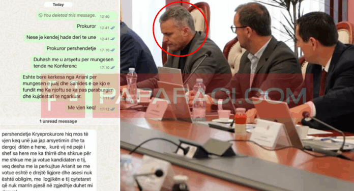 Zbulohet mesazhi i prokurorit në Pejë që implikon anëtarin e KPK-së në ushtrim ndikimi