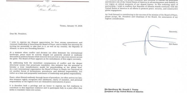 Shqipëria në Bordin e Paqes për Gazën, Rama i përgjigjet Trump: Gati të kontribuojmë, aleatë të palëkundur të SHBA-së