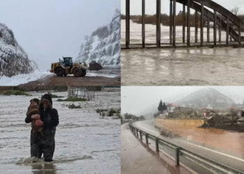 Një i vdekur nga përmbytjet në Shqipëri