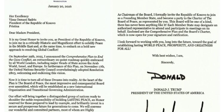 Osmani: E nderuar nga ftesa e Trump, Kosova gati të kontribuojë në ndërtimin e paqes globale