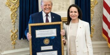 Machado i ofron Trumpit Çmimin Nobel për Paqe në një takim simbolik në Shtëpinë e Bardhë