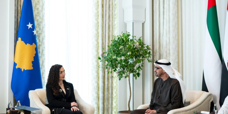 Presidentja Osmani: Kosova është e bekuar me mbështetjen e vazhdueshme të Presidentit Mohamed bin Zayed dhe të të gjithë popullit të Emirateve