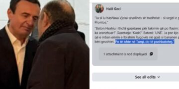 Halil Geci e korrigjon pak postimin për Vjosa Osmanin, ia heq fjalinë me pushkatim: S’e kam kërcënuar askënd