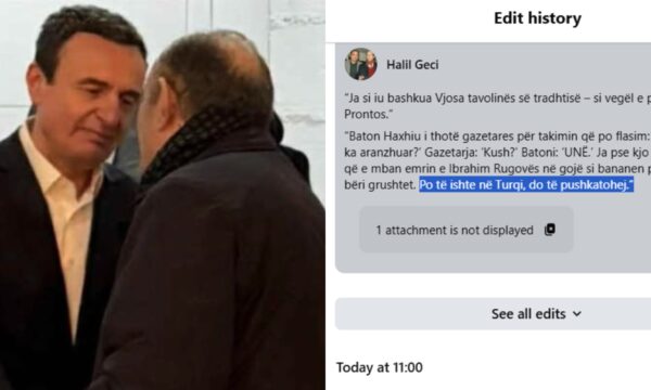 Halil Geci e korrigjon pak postimin për Vjosa Osmanin, ia heq fjalinë me pushkatim: S’e kam kërcënuar askënd