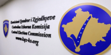 “Takim vendimtar për zgjedhjet: Albulena Haxhiu me Kryetarin e KQZ-së!”.