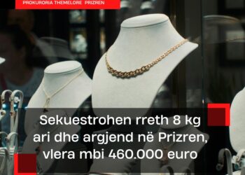 Sekuestrohen mbi 460 mijë euro ari dhe argjendi në Prizren, nën hetim katër persona