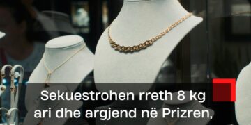 Sekuestrohen mbi 460 mijë euro ari dhe argjendi në Prizren, nën hetim katër persona