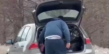 Skandal në Brezovicë: qytetari kapet duke hedhur mbeturina nga vetura”.