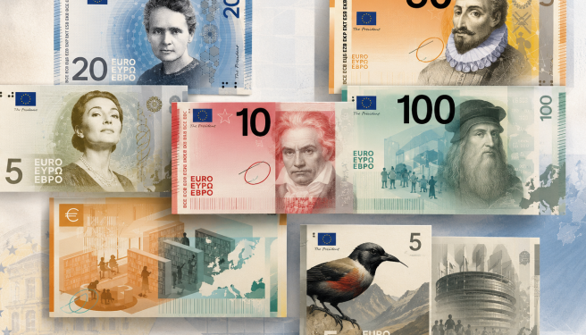 Euroja do të ndryshojë pamje, BQE prezanton kartëmonedhat e reja me Leonardo da Vinçin, Maria Callas dhe Beethoven