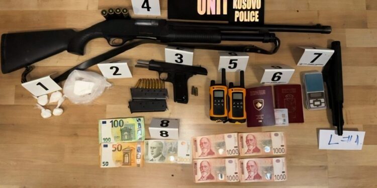 Operacioni “Muzgu” në Mitrovicë: Sekuestrohen kokainë, armë, municion dhe para