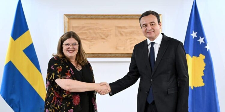 Kurti priti ambasadoren e re të Suedisë në Kosovë, Åsa Pehrson