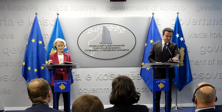 Kurti pas takimit me von der Leyen: Kërkojmë statusin kandidat për Kosovën dhe hapjen e rrugës për negociata
